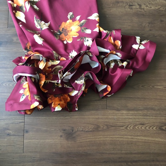 AKIRA Ruffle Trim Floral Maxi Dress - Picture 2 of 7